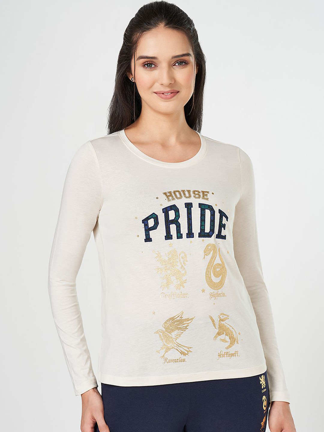 Dreamz by Pantaloons Women Printed Cotton Lounge T-Shirt