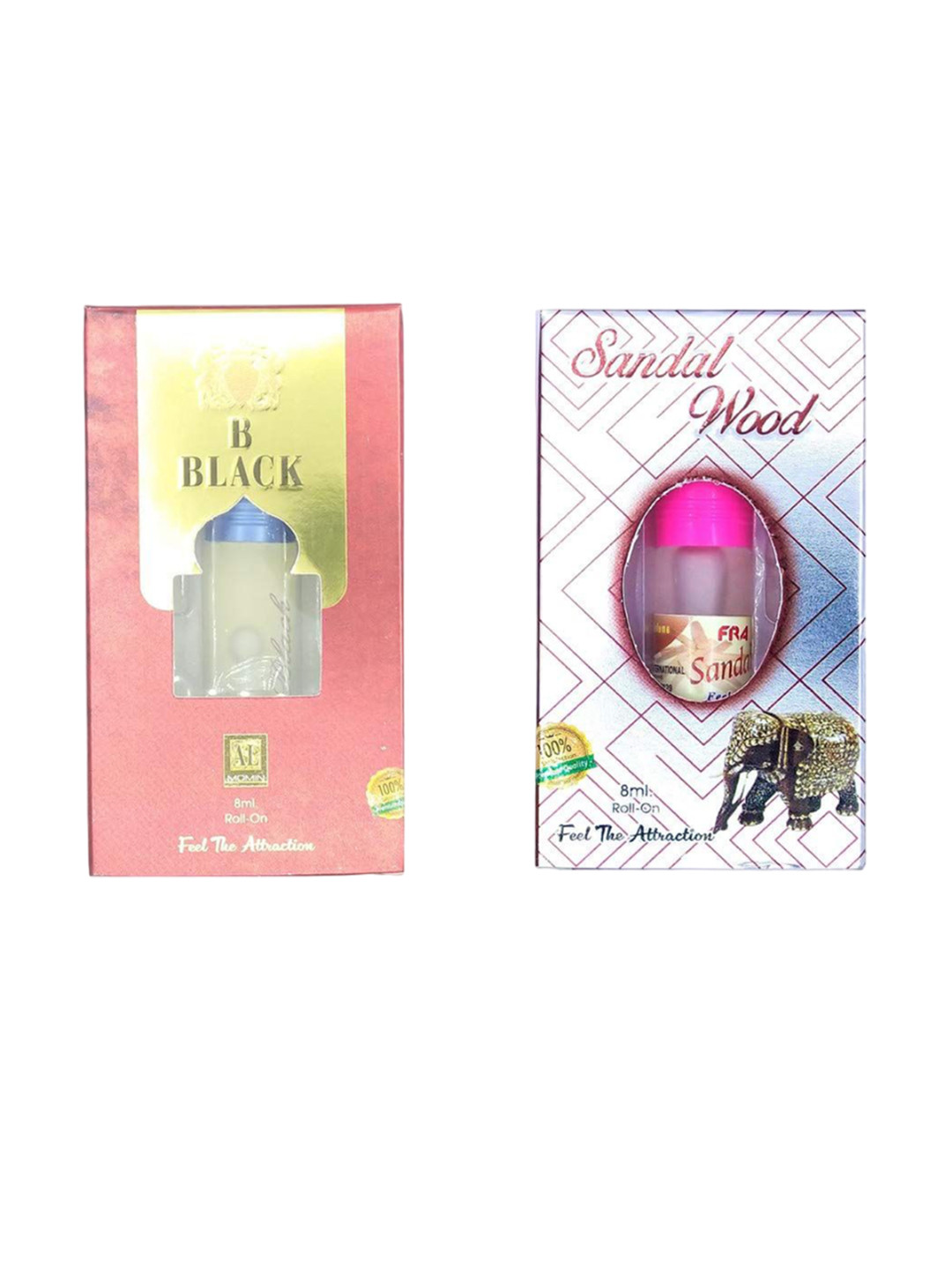 RAVIOUR LIFESTYLE Set Of 2 B Black & Sandal Wood Attar - 8 ml Each