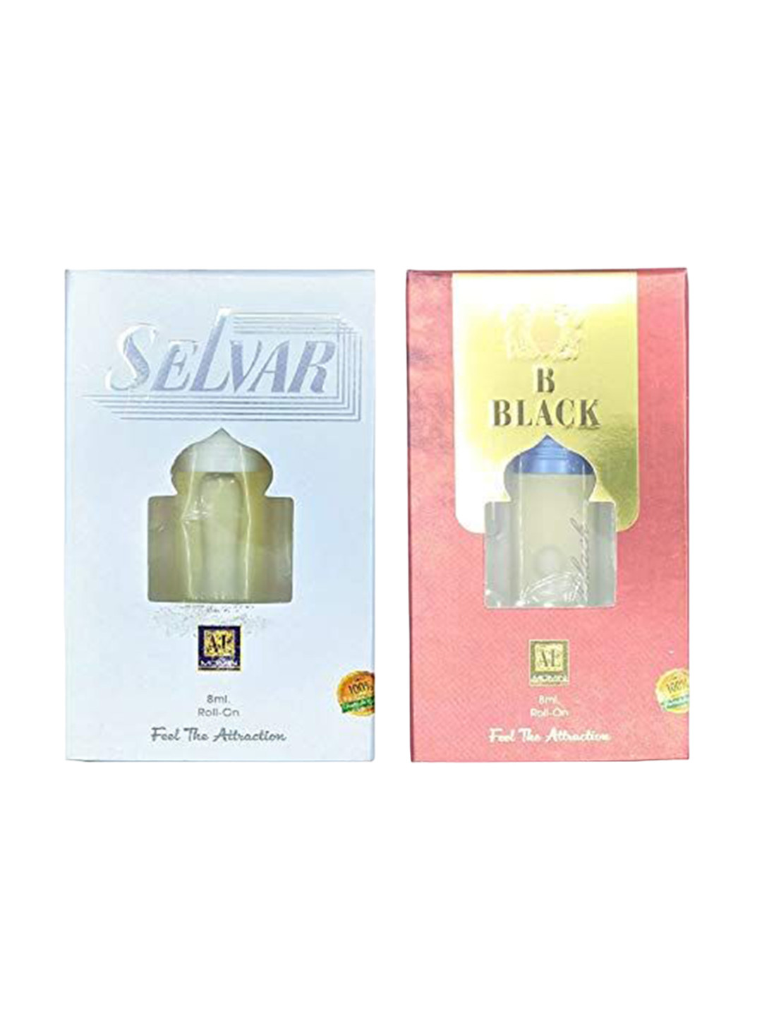 RAVIOUR LIFESTYLE Feel The Attraction Set Of 2 B Black & Selvar Roll On Attar - 8 ml Each