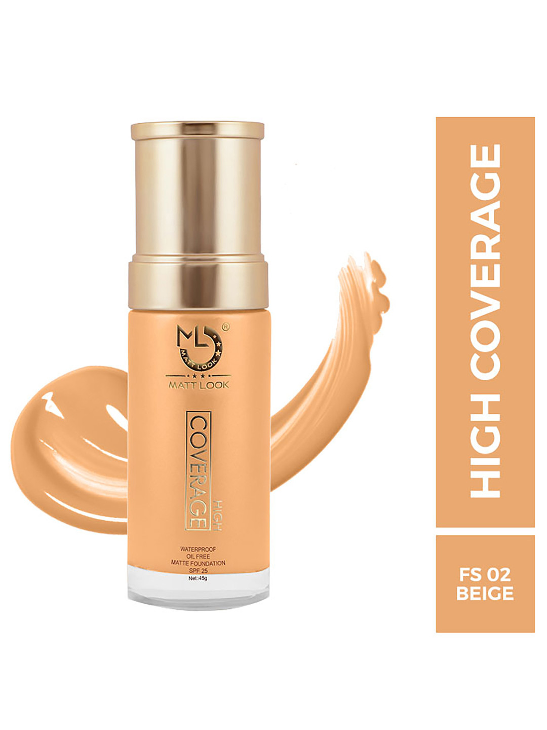 MATTLOOK High Coverage Waterproof Oil Free Matte Foundation SPF 25 - Beige