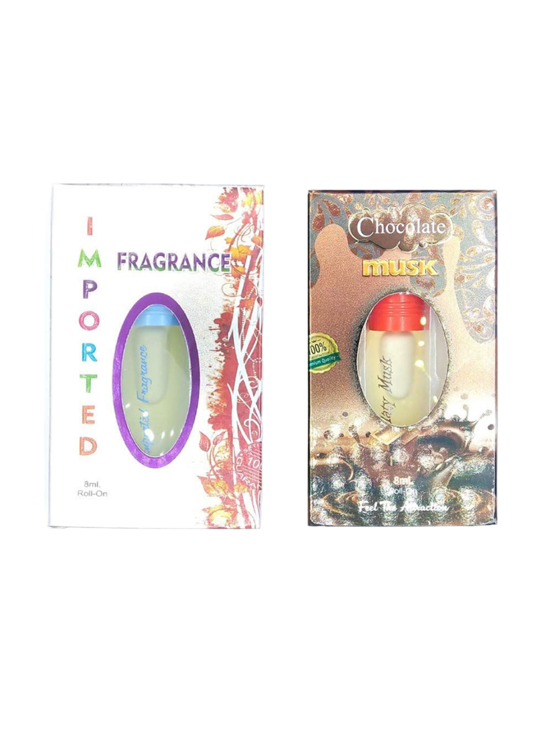 RAVIOUR LIFESTYLE Feel The Attraction Set Of 2 Chocolate Musk & Imported Attar - 8 ml Each