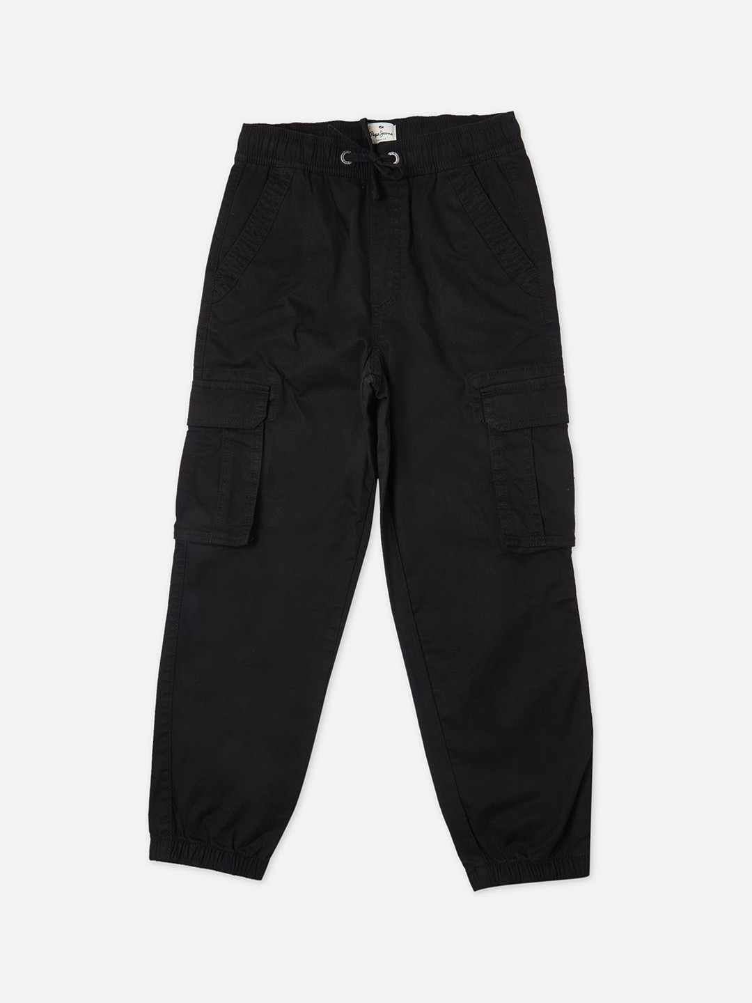 Pepe Jeans Boys Cotton Cargos Drawstring Closure Trousers