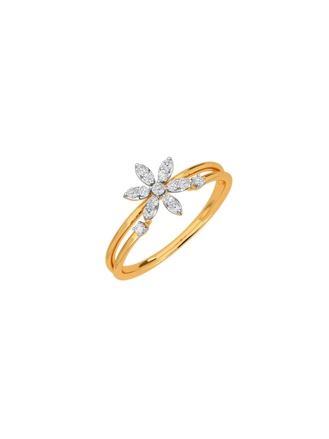 KISNA DIAMOND AND GOLD JEWELLERY Women 18KT Diamond Ring - 1.5g