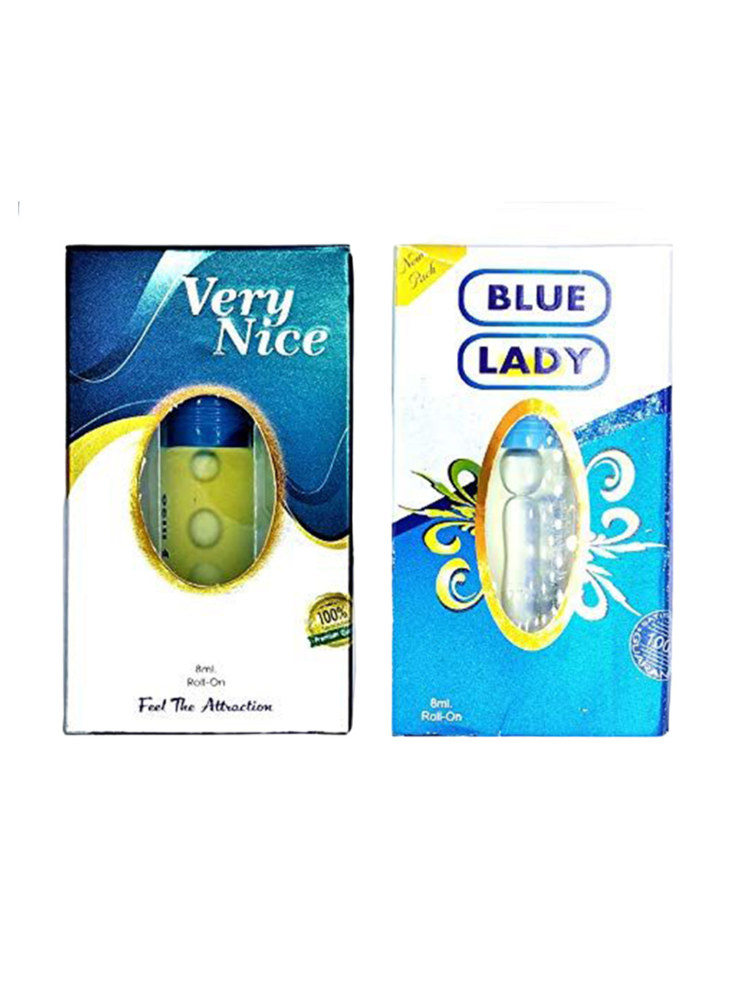 RAVIOUR LIFESTYLE Feel The Attraction Set Of 2 Blue Lady & Very Nice Attar - 8ml Each