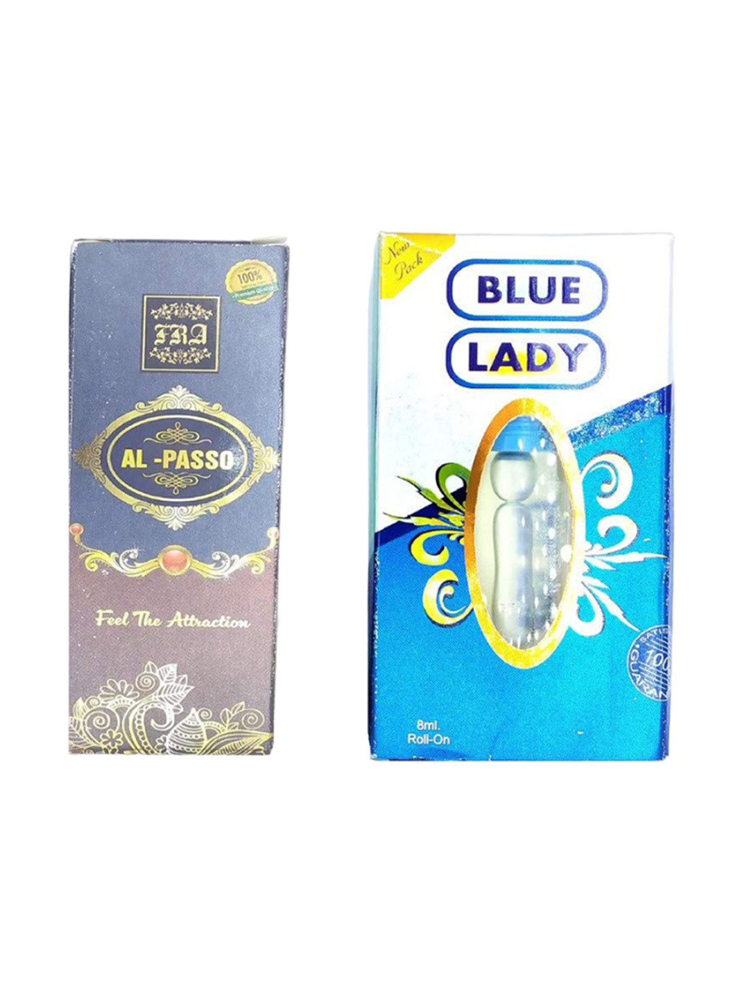 RAVIOUR LIFESTYLE Set of Blue Lady & Al Passo Alcohol-Free Attar Roll-On - 8 ml each