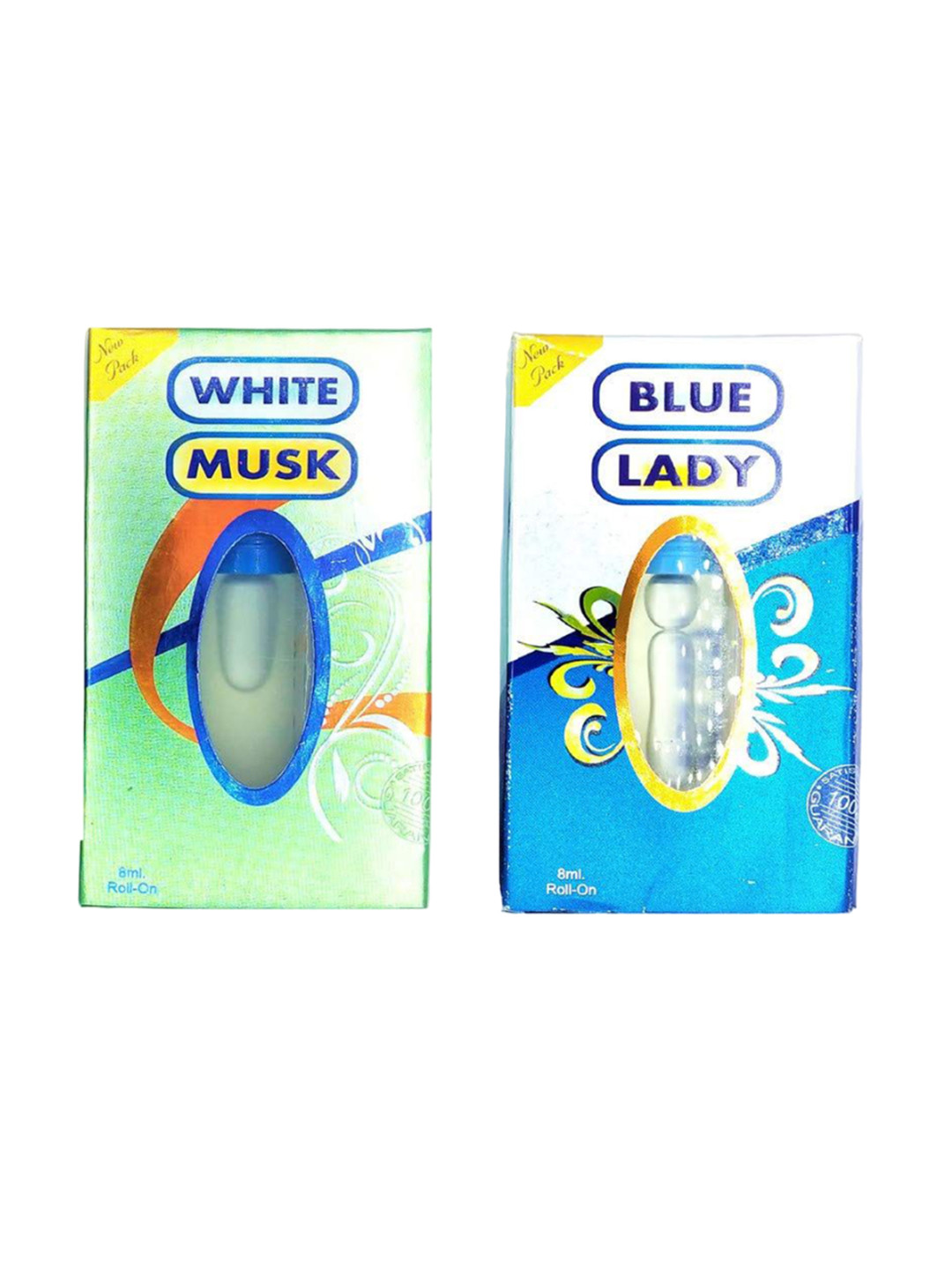 RAVIOUR LIFESTYLE Feel The Attraction Set Of 2 Blue Lady & White Musk Attar - 8 ml Each