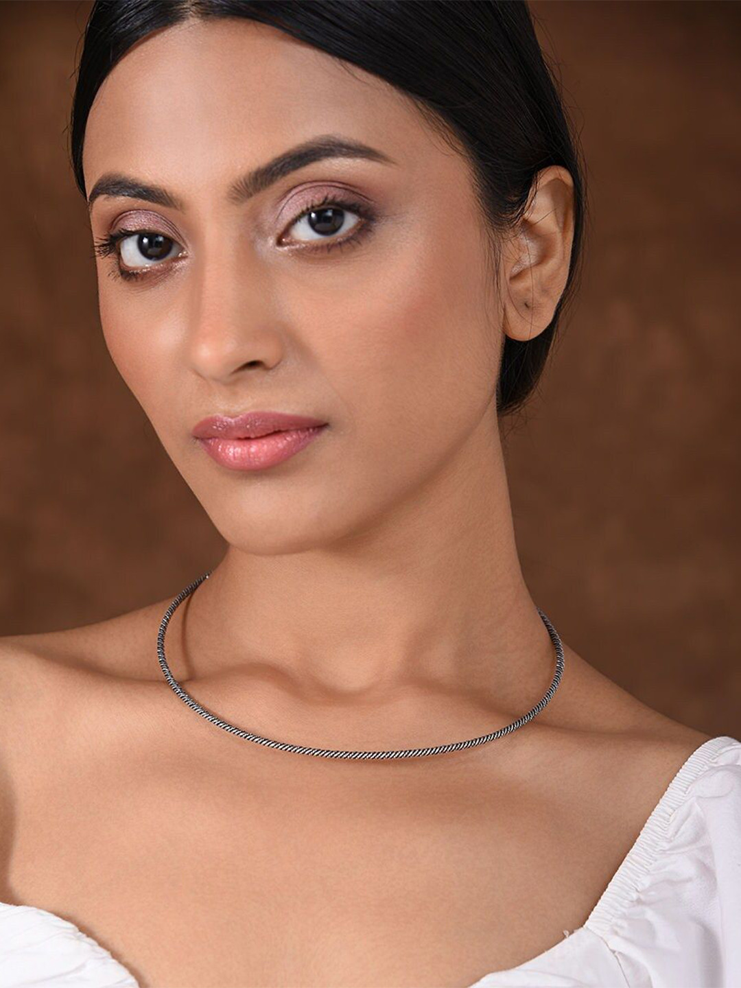 JAYPORE Silver Statement Necklace