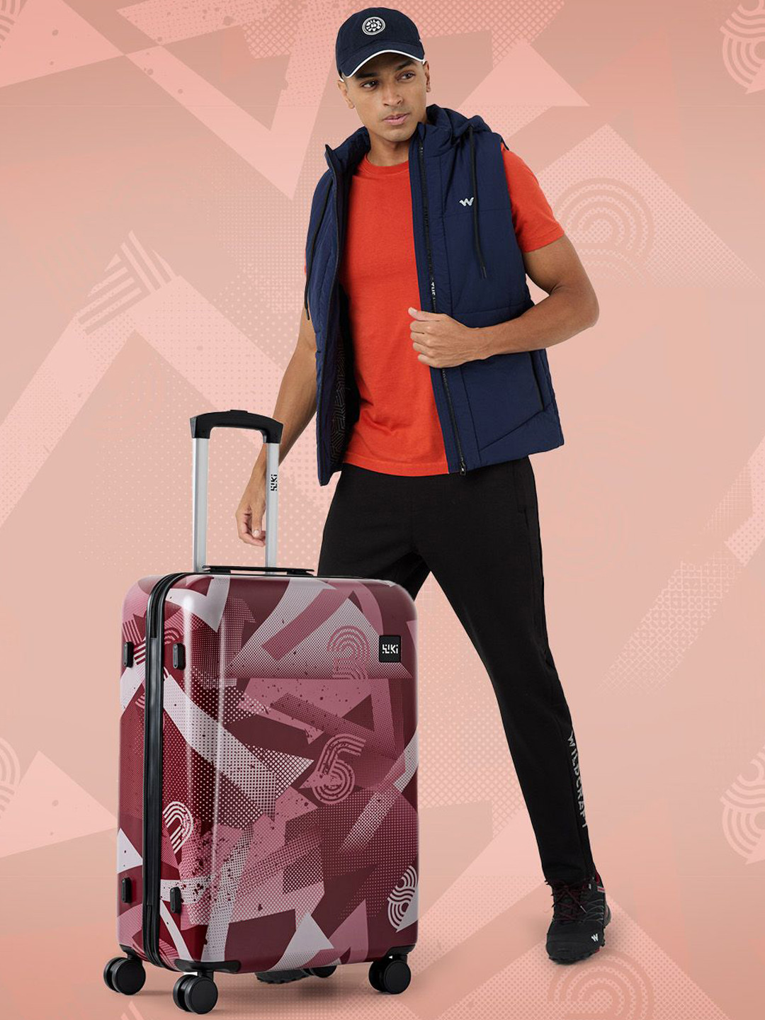 Wildcraft Printed Had- Sided Cabin Trolley Bag