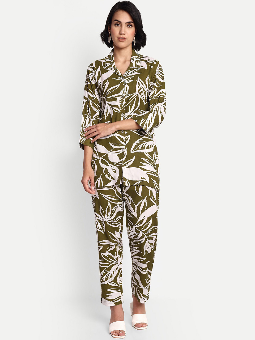 GAB Printed Rayon Shirt With Trousers Co-Ords