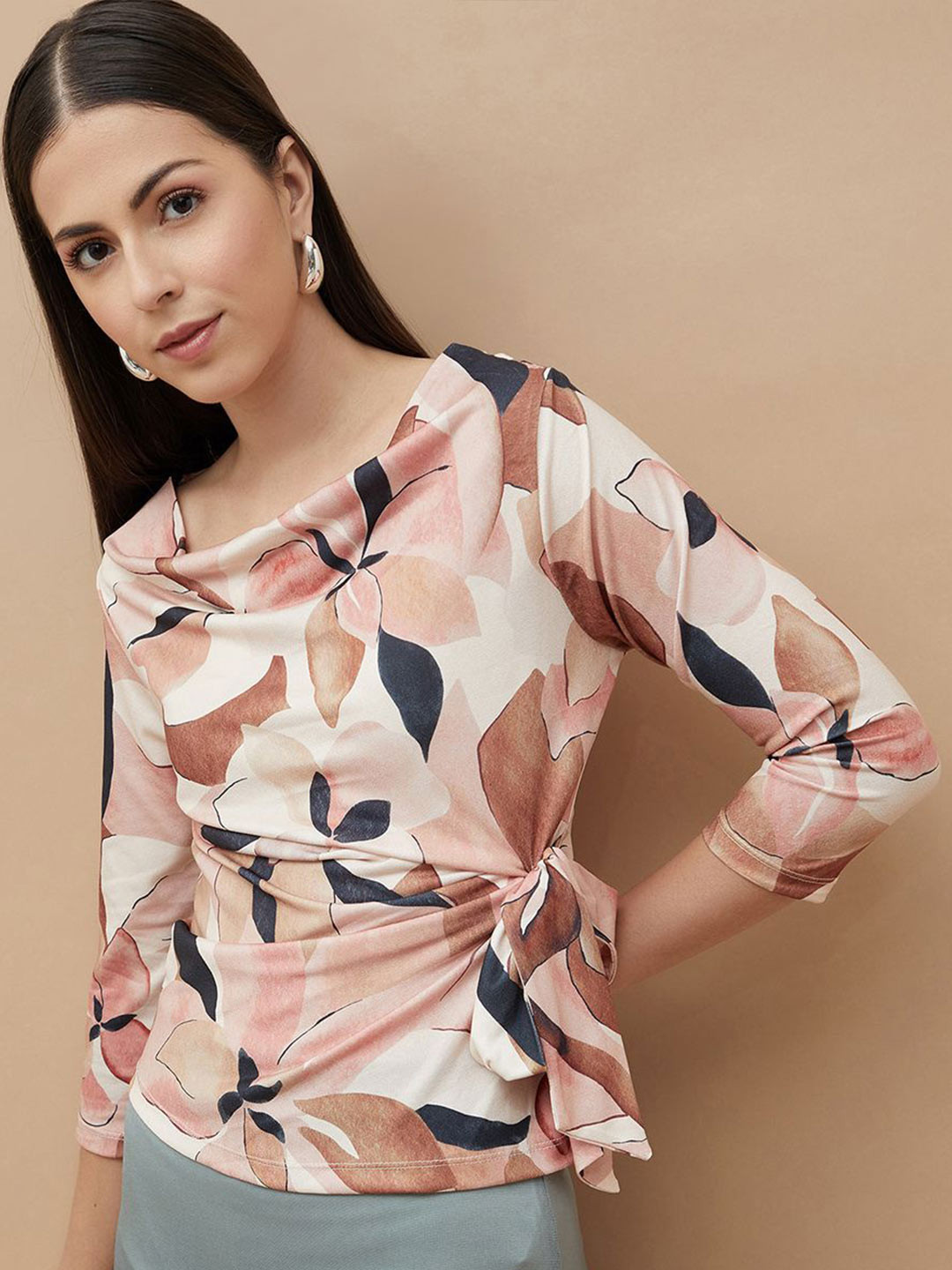 CODE by Lifestyle Print Wrap Top