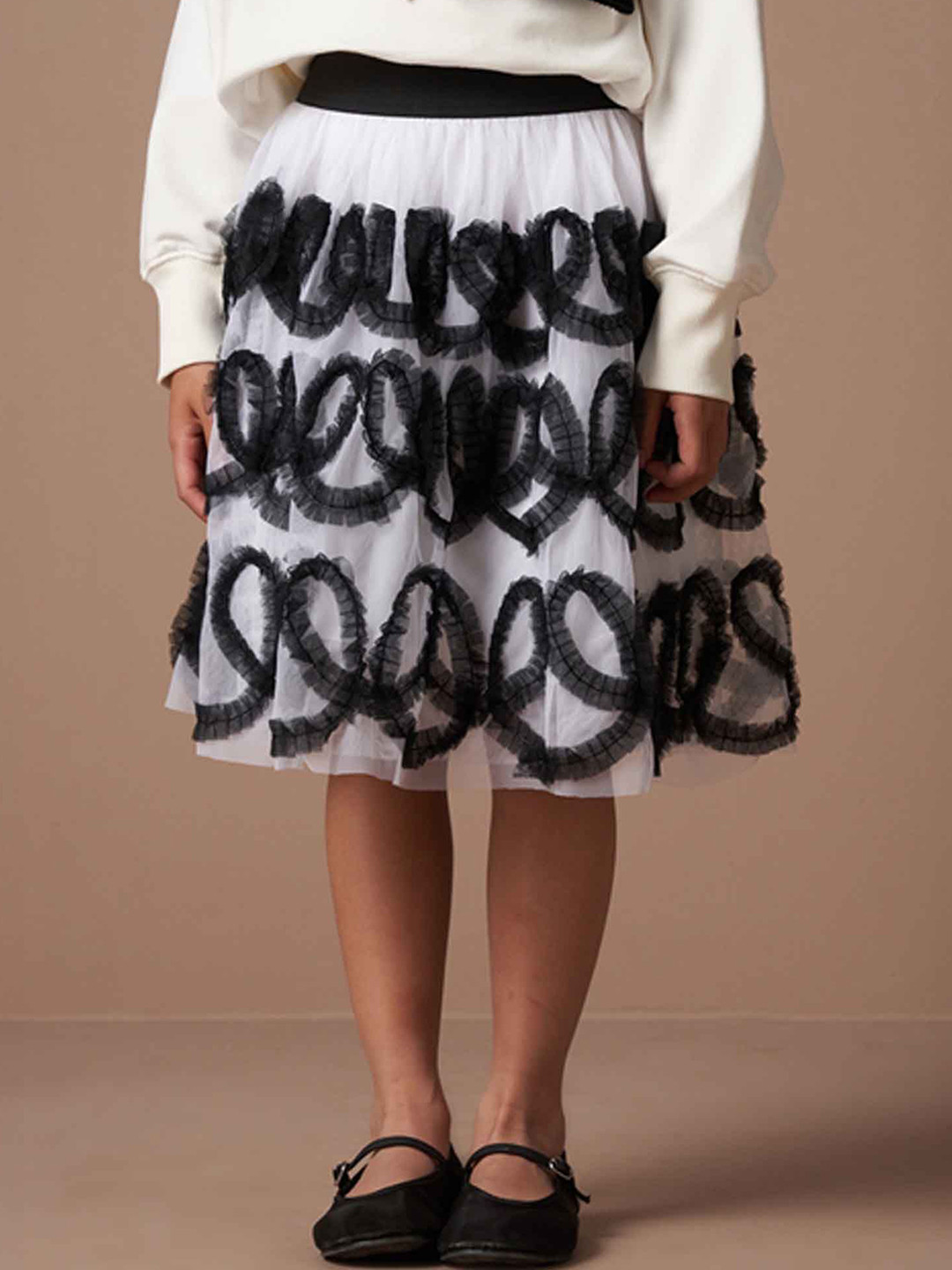 Angel & Rocket Knee Length Flared Skirt