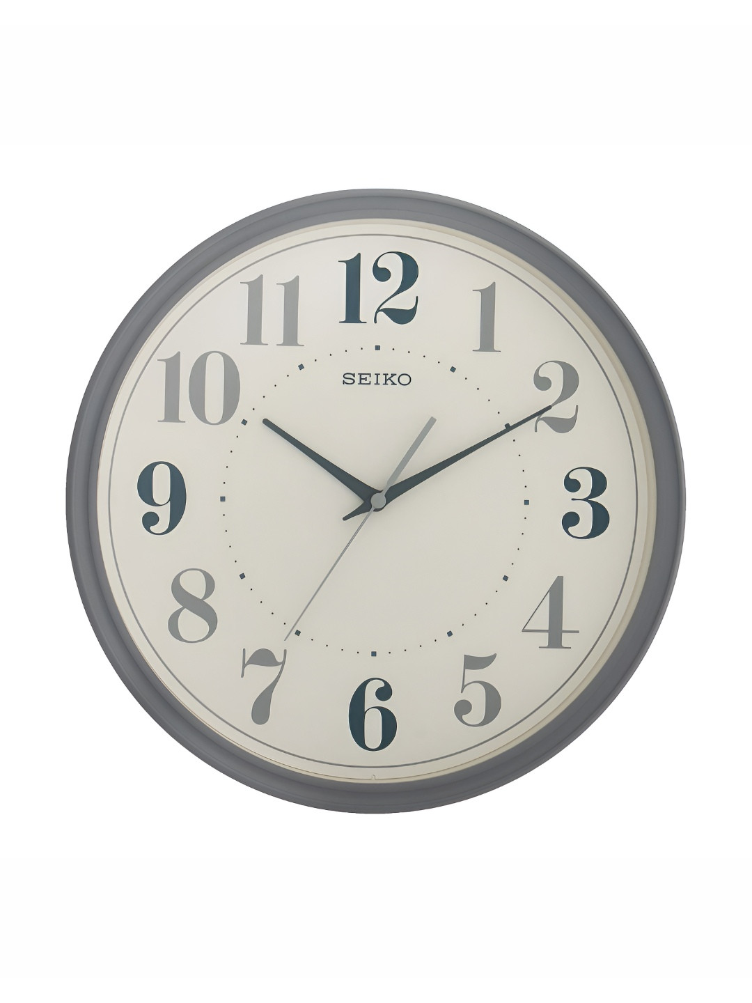 SEIKO Grey Round Shaped Contemporary Analogue Wall Clock