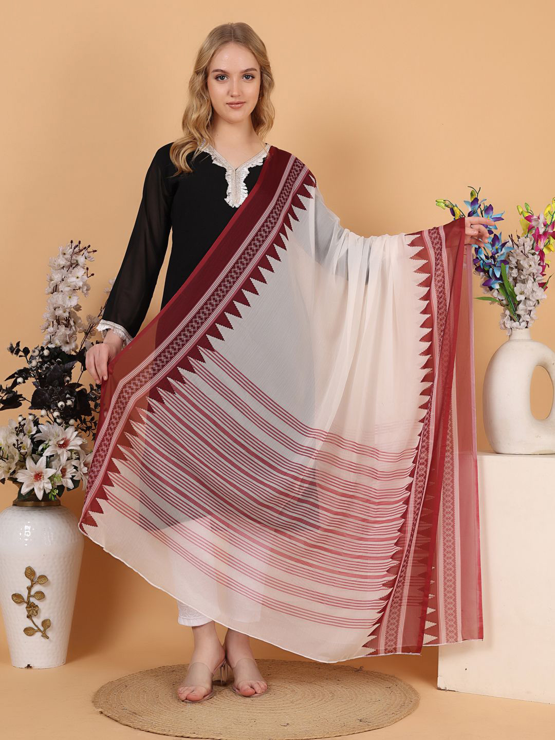 Tulip Eden Geometric Printed Dupatta
