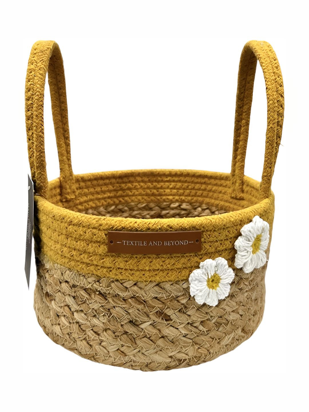 Textile and Beyond Yellow Jute Fruit & Vegetable Basket