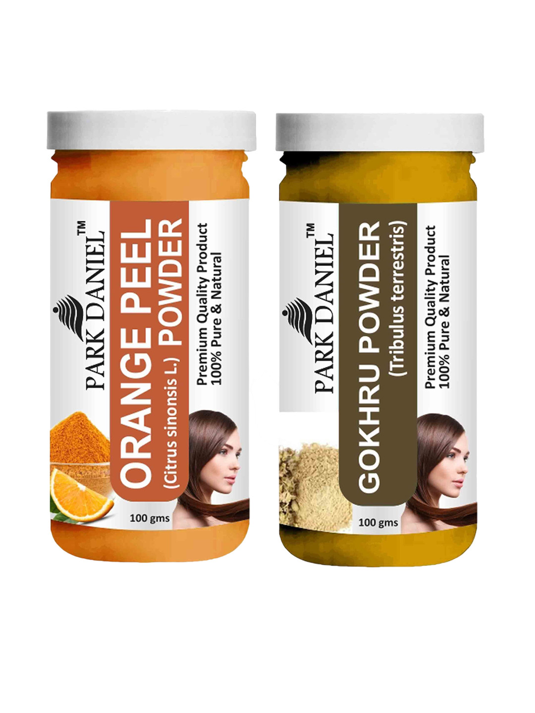 Park Daniel Set Of 2 Orange Peel & Gokhru Powder - 100 g Each