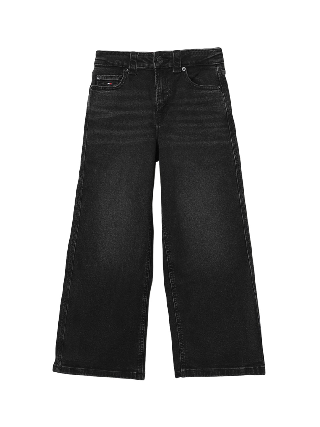 Tommy Hilfiger Girls Wide Leg Light Fade Jeans