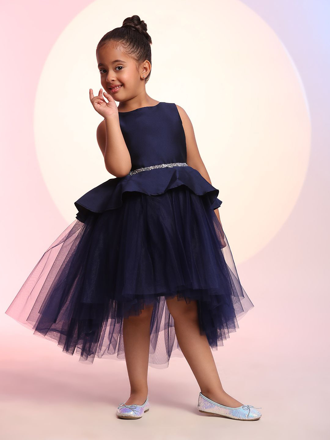 Toy Balloon kids Applique Net Fit & Flare Midi Dress