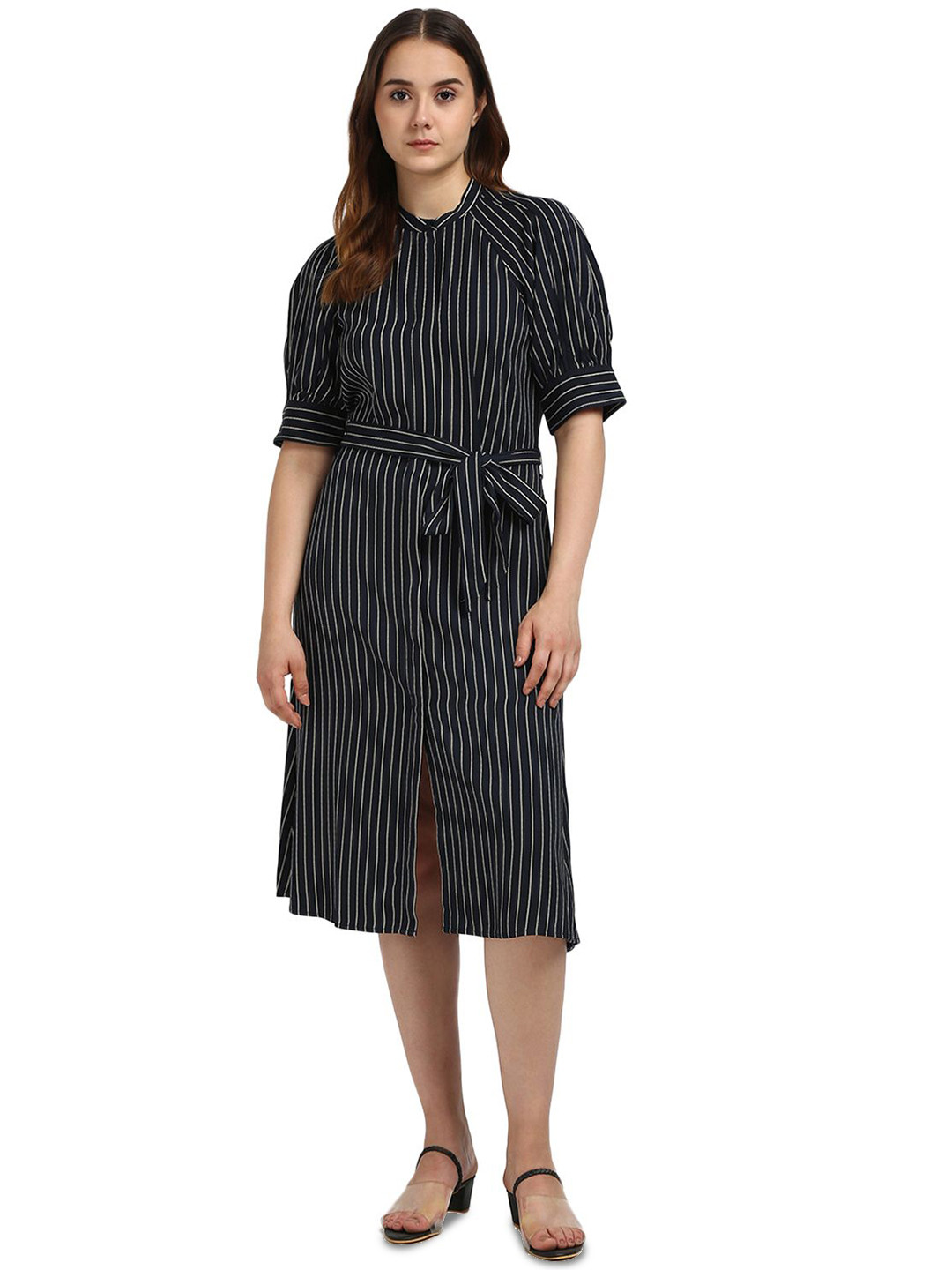 Tommy Hilfiger Women Striped Shirt Midi Dress
