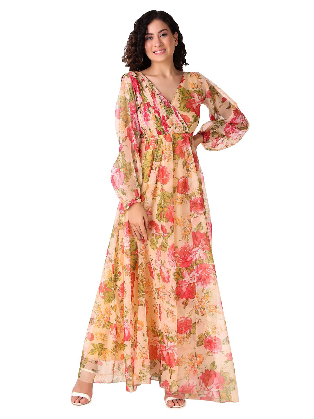 Magnetism Floral Print Maxi Dress