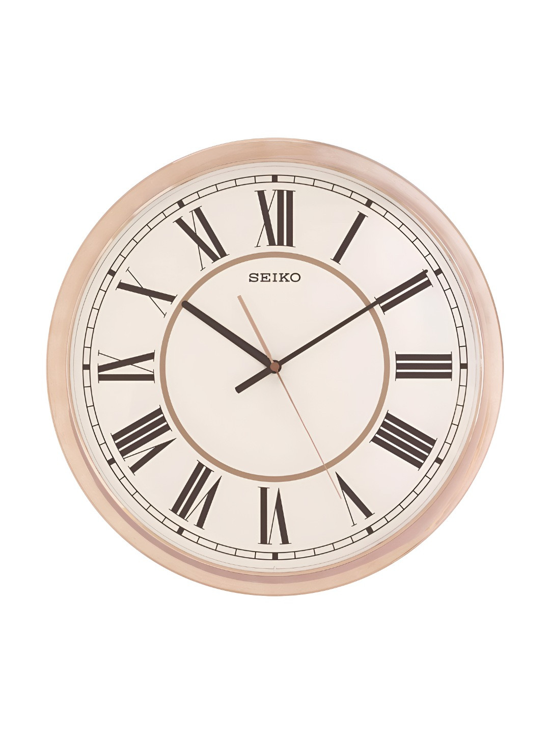 SEIKO Purple & Black Round Shaped Contemporary Analogue Wall Clock