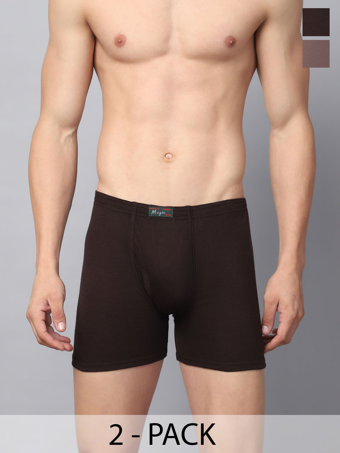 MACK JONNEY Pack Of 2 Assorted Cotton TrunksMAGIC__BLUE__J__02