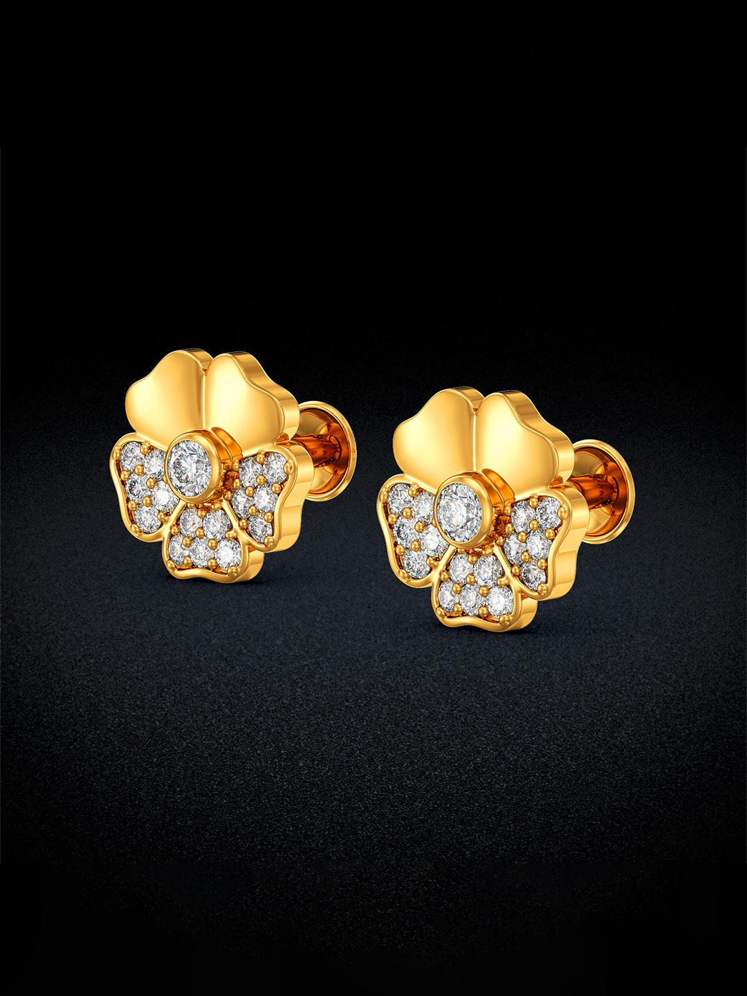 Joyalukkas Petal Gold 22KT Earrings Gold - 1.527 gm