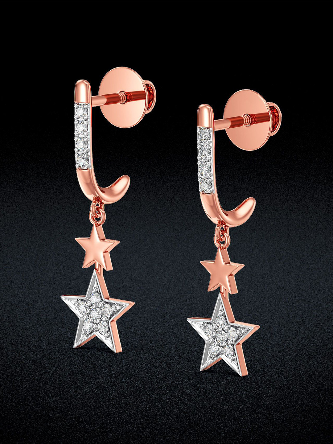 Joyalukkas 18KT Rose Gold Diamond Earrings