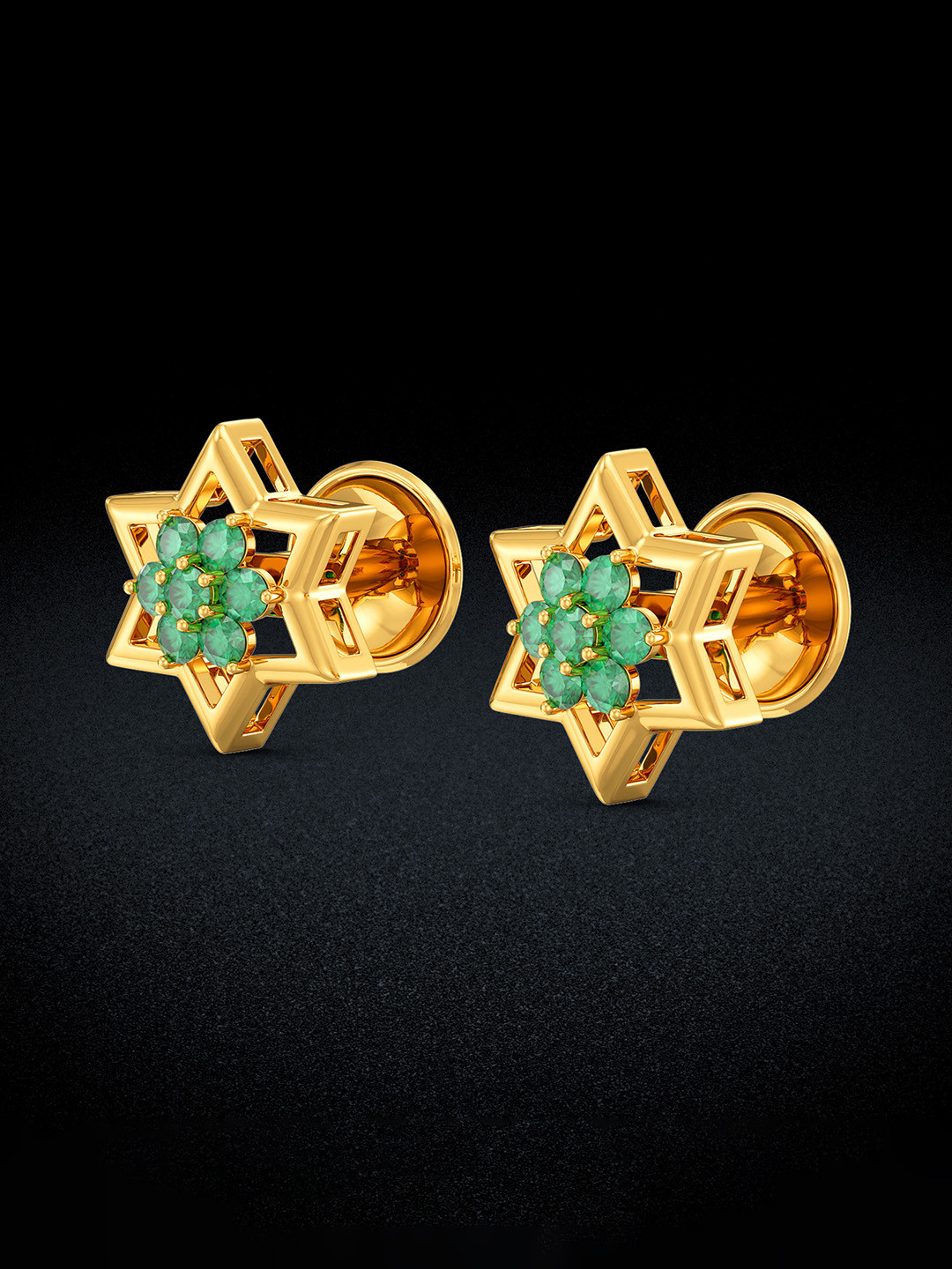 Joyalukkas 22KT Gold Stone-Studded Earrings