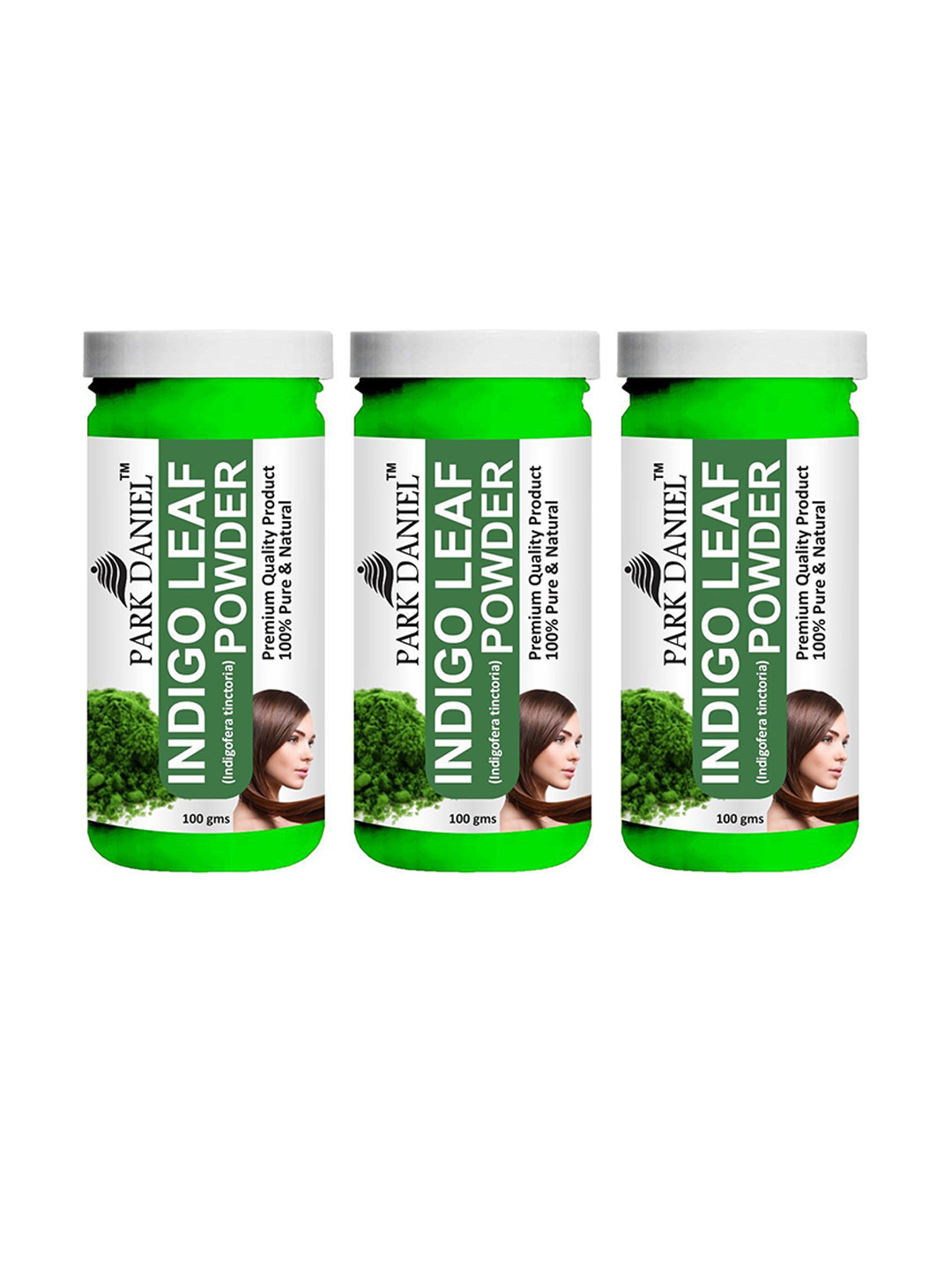 Park Daniel Set Of 3 Indigo Leaf Powder Hair Mask - 100g Each