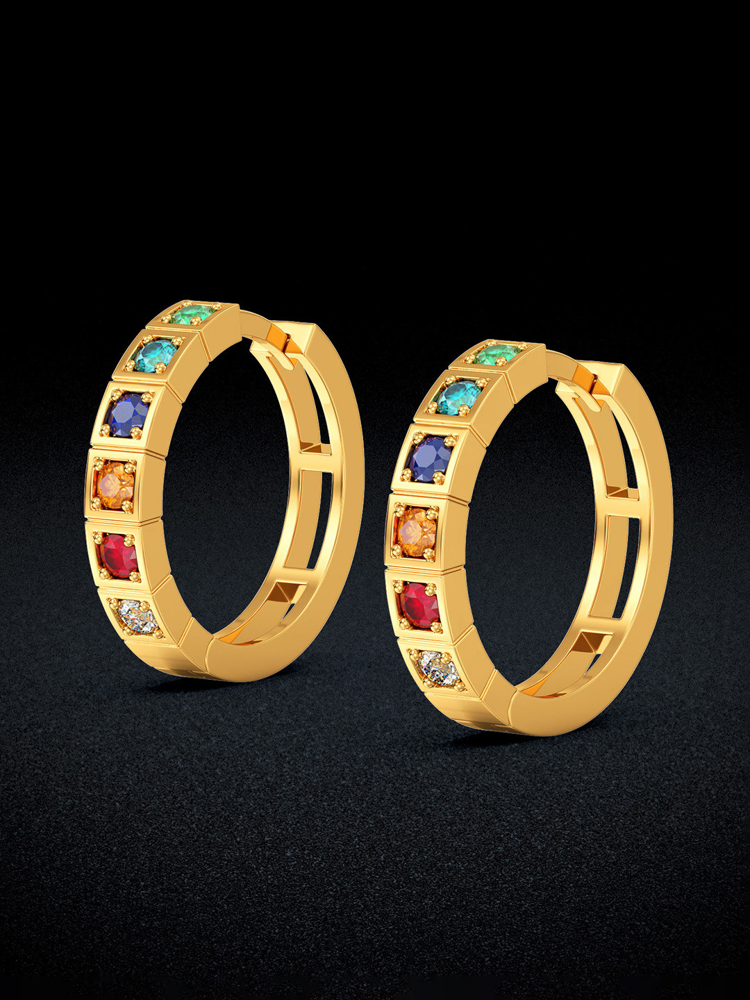 Joyalukkas Yellow Gold 22 Kt Gold Earrings