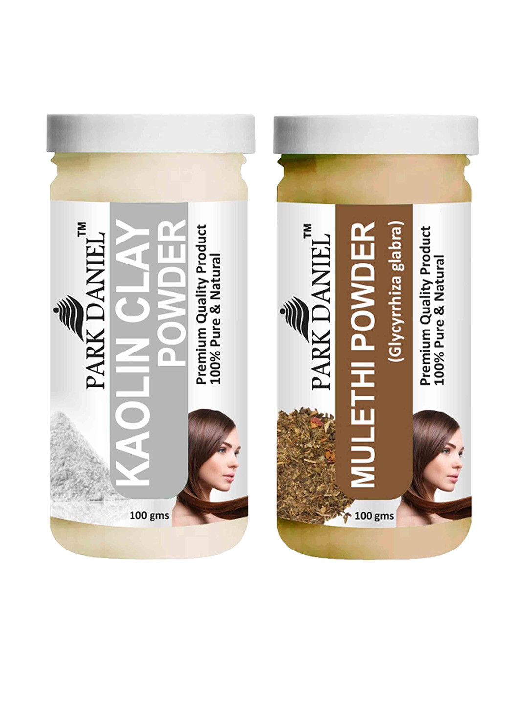Park Daniel Set Of 2 Natural Kaolin Clay & Mulethi Powder - 100 g Each