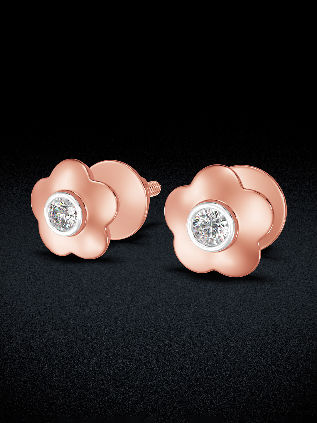 Joyalukkas Women 18 KT Rose Gold Earrings