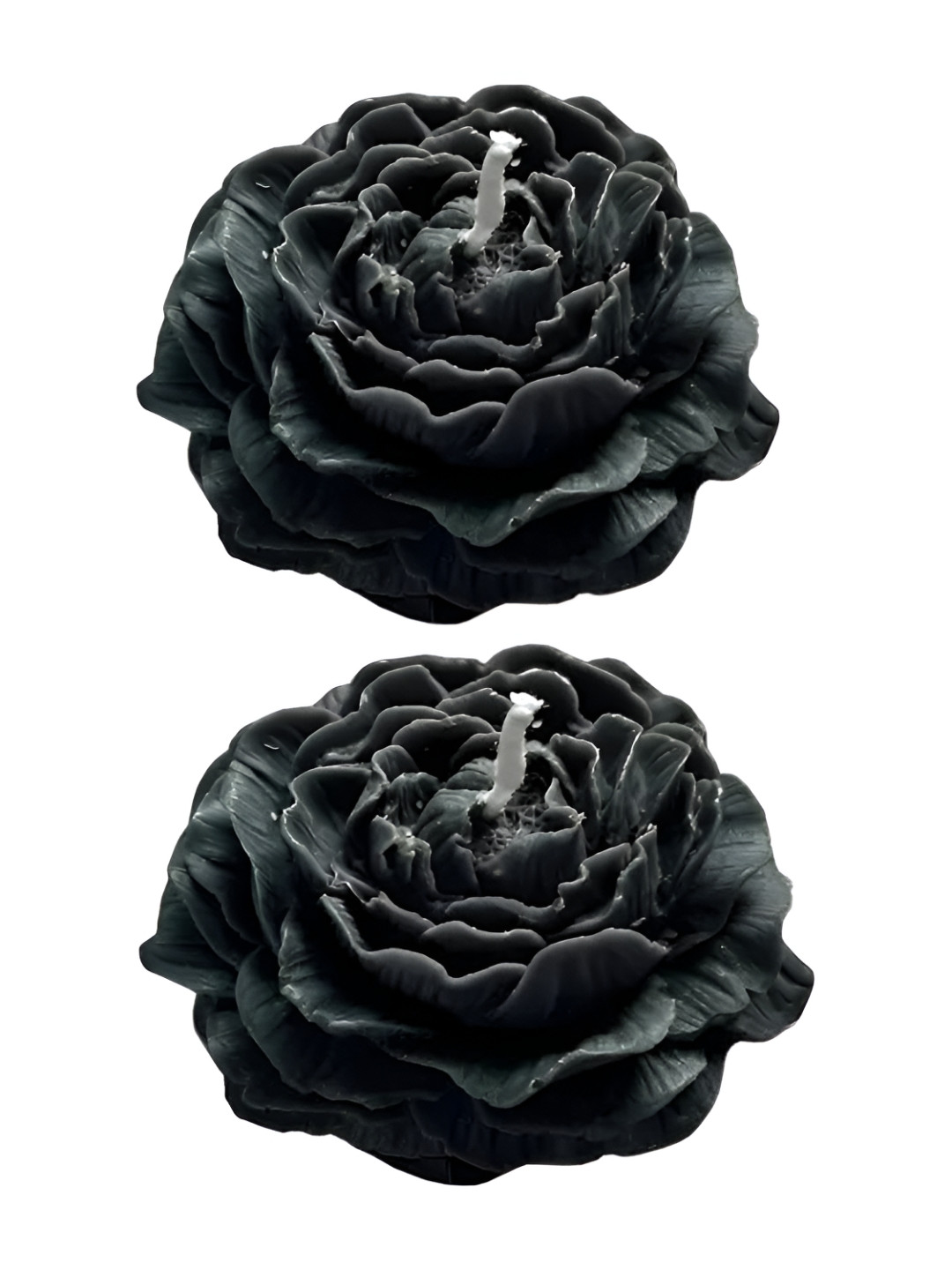 atorakushon Rose Shaped 2Pcs Scented 1 Wick Scented Solid Flower Regular Floating Candles