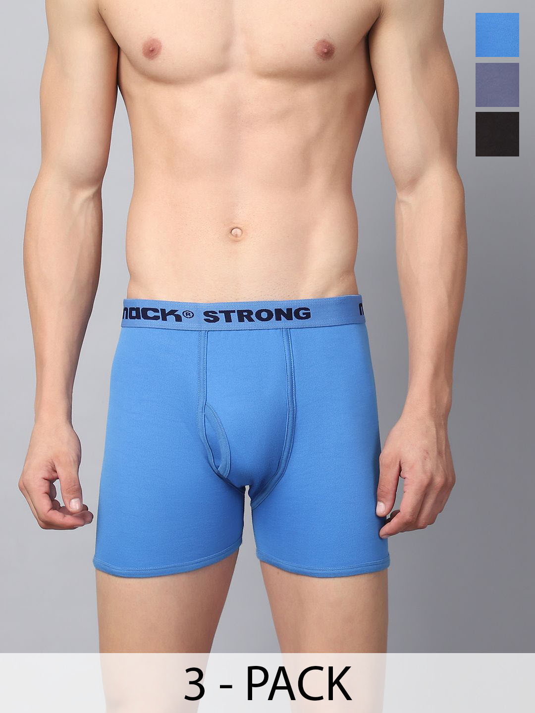 MACK JONNEY Pack Of 3 Men Assorted Cotton Trunk MACK__STRONG__A__03