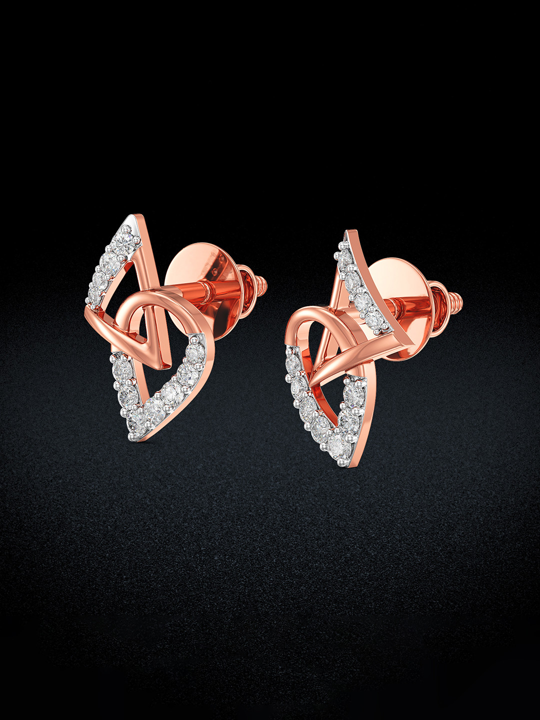 Joyalukkas Women18KT Rose Gold Earrings Diamond
