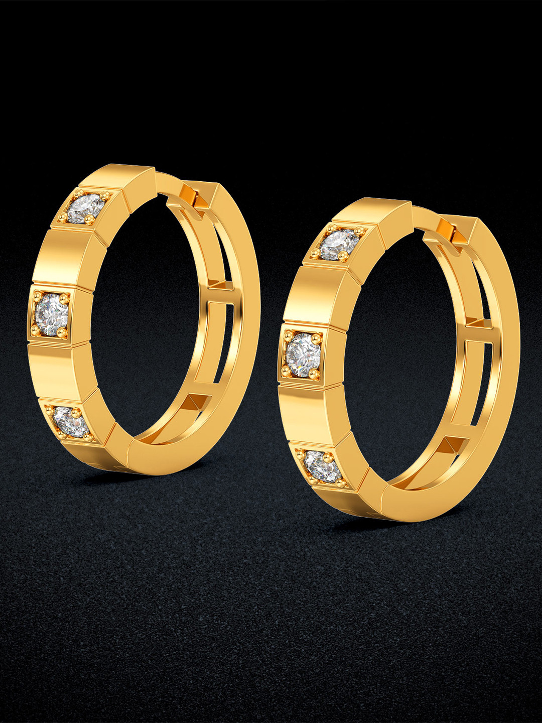 Joyalukkas 22KT Yellow Gold Earrings Gold - 3.81gm
