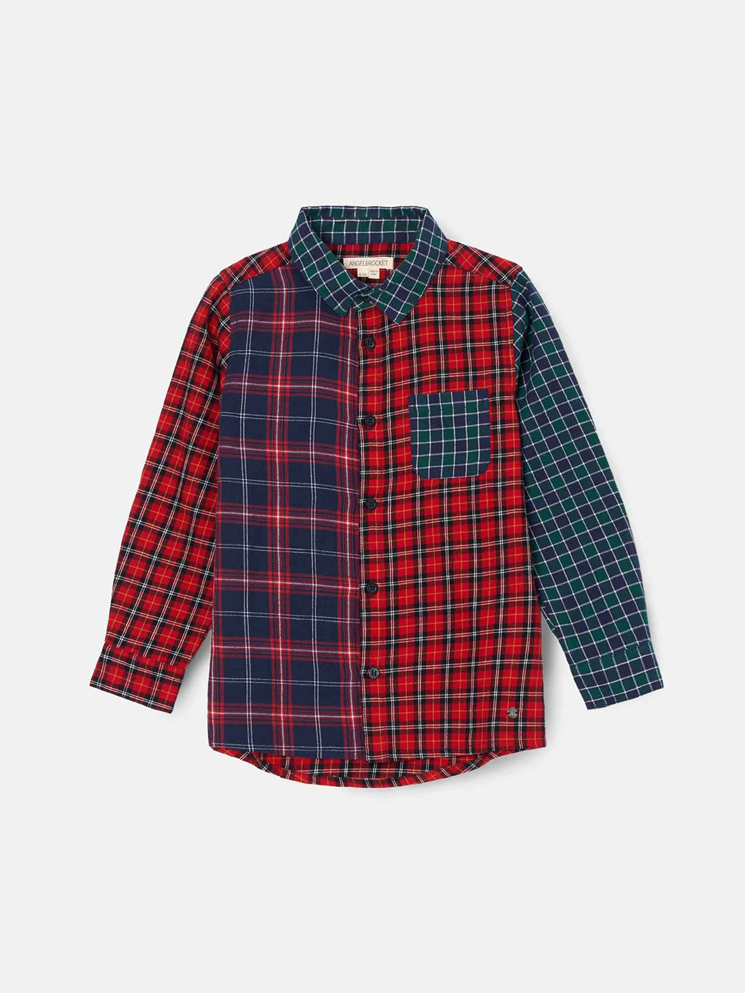 Angel & Rocket Boys India Slim Cutaway Collar Checked Cotton Slim Fit Casual Shirt