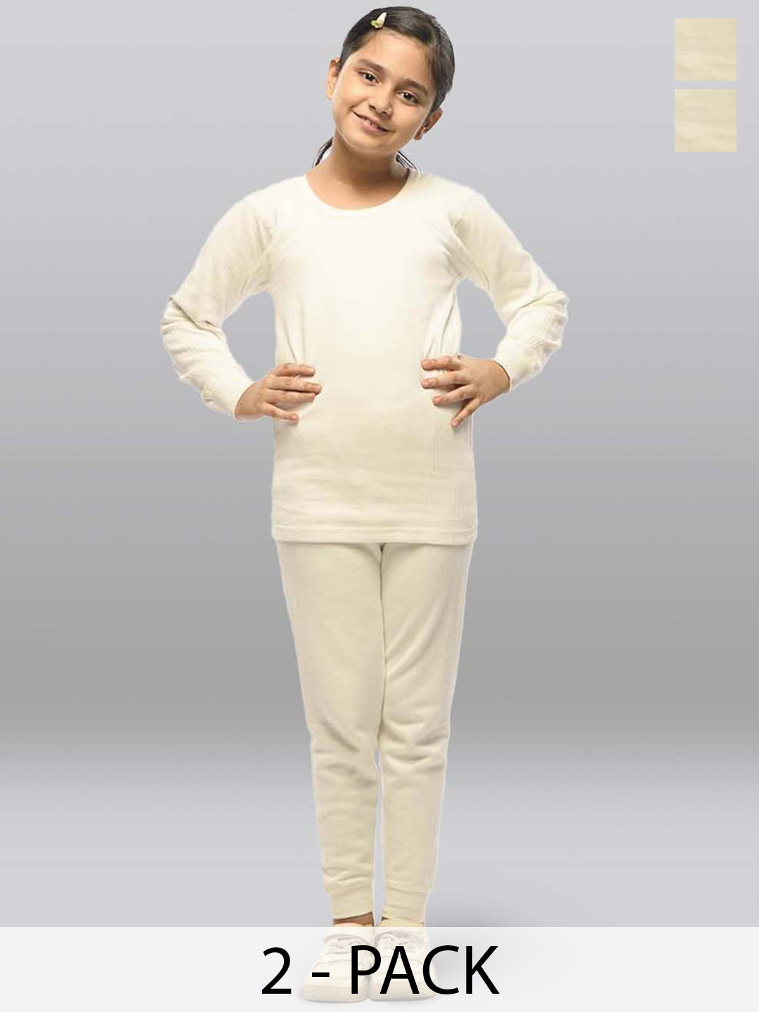 INFERNO Pack Of 2 Cotton Ribbed Thermal Set