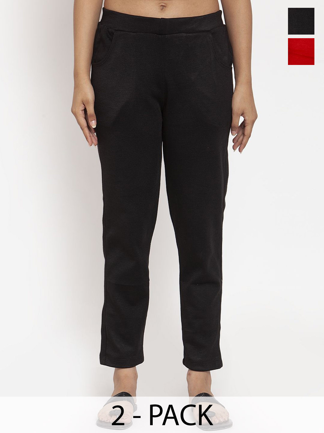 TAG 7 Pack Of 2 Women Mid Rise Ankle Length Winter Wear Leggings