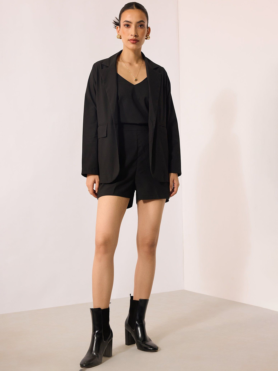 Virgio Viscose Stretch Single Breasted Blazer