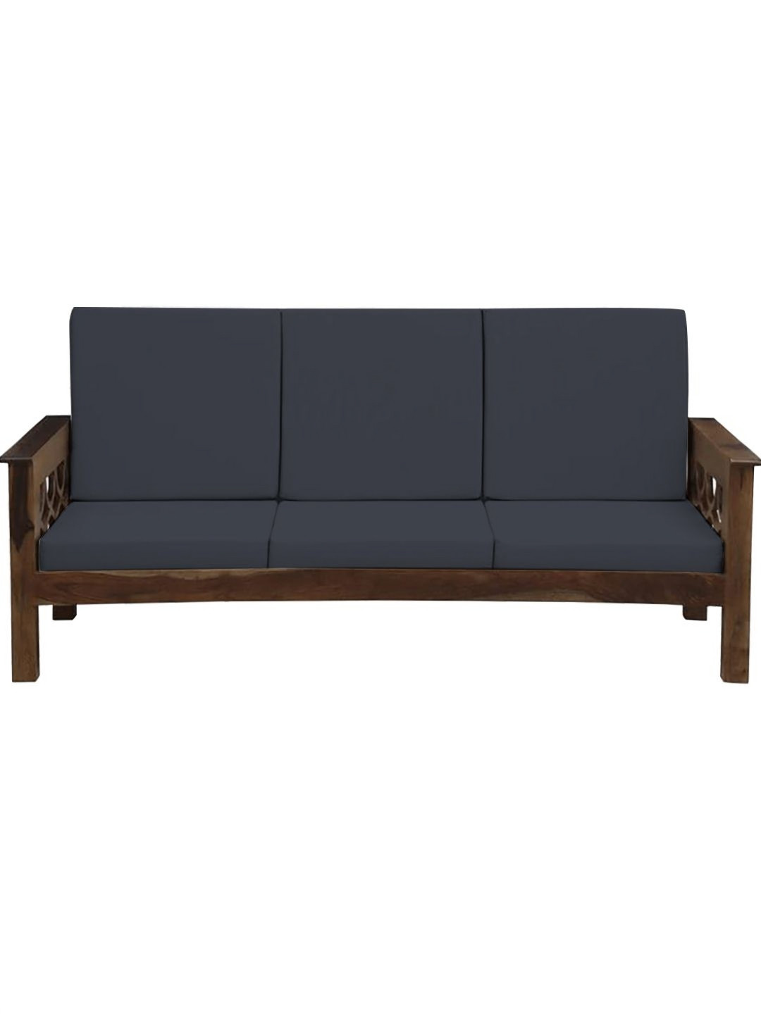 Lazi Grey 220 GSM 6 Pieces Elasticated Water Resistant Wooden Sofa Covers 3 Seater