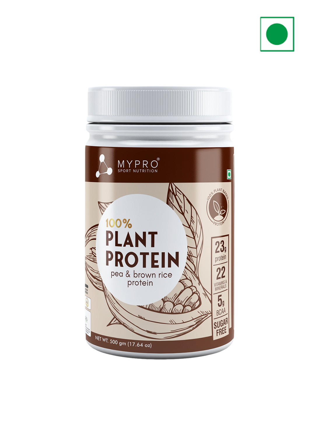 Mypro Sport Nutrition 5g Bcaa Plant Protein Powder - 500 g