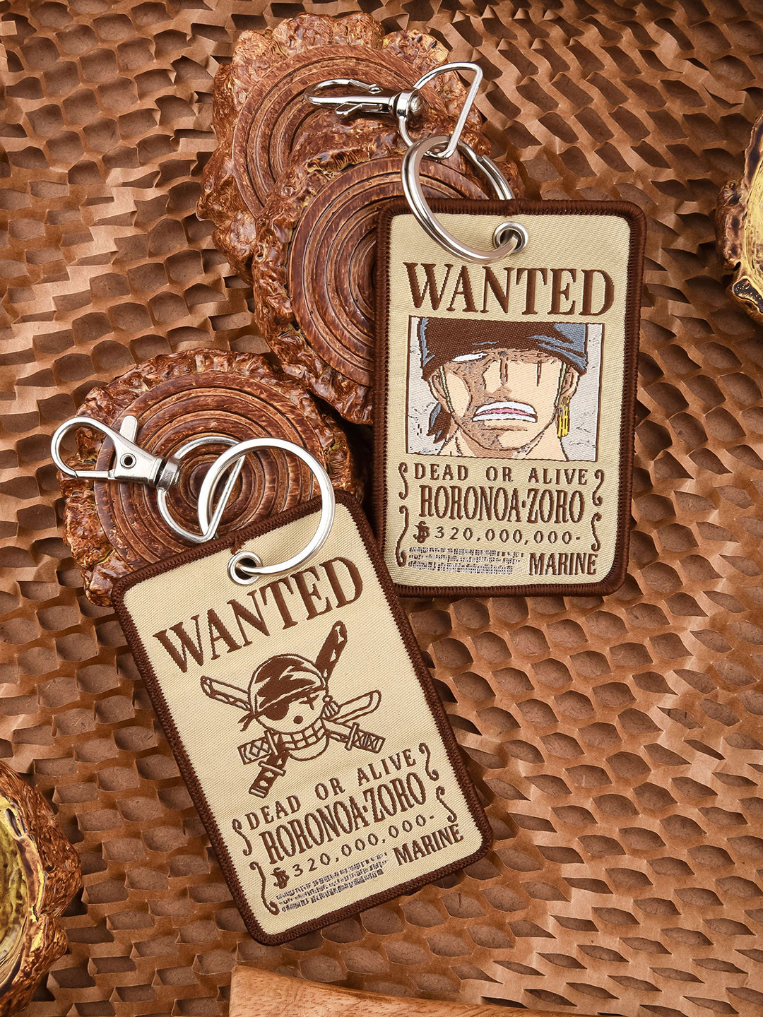 COMICSENSE Wanted Zolo Double Sided Woven Anime Key Chain For Bag Bike Car