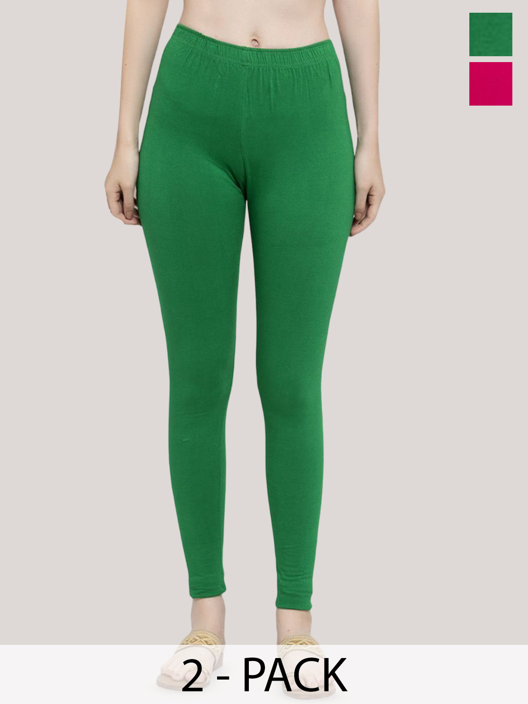 Trend Level Women Pack Of 2 Ankle Length Slip On Leggings