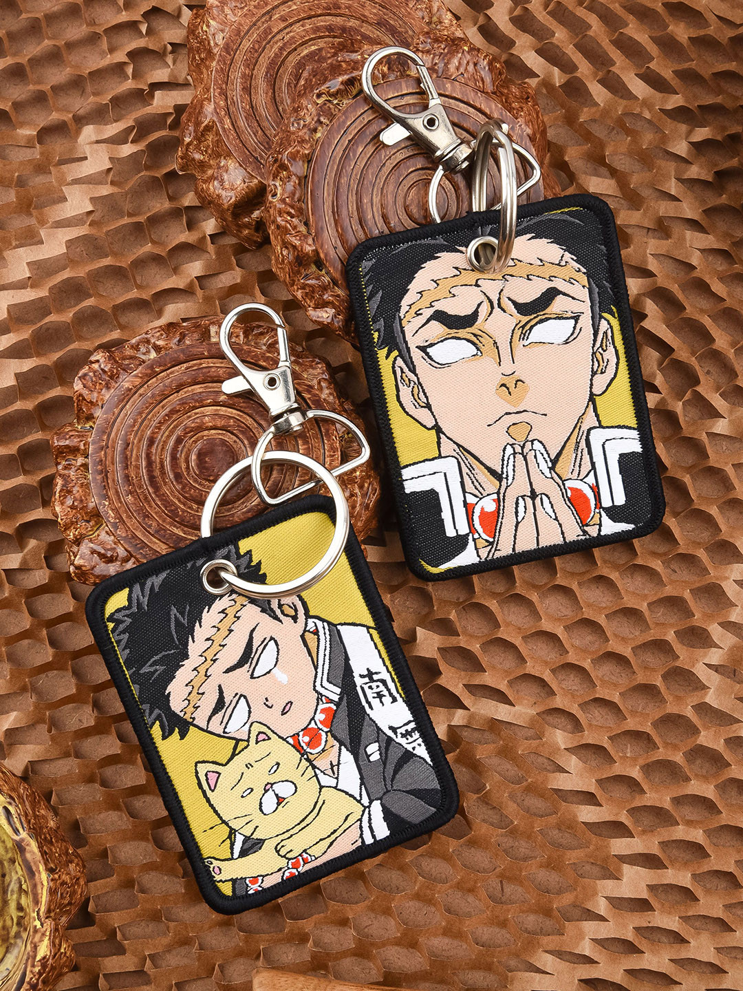 COMICSENSE Demon Slayer Double Sided Woven Anime Metal Key chain