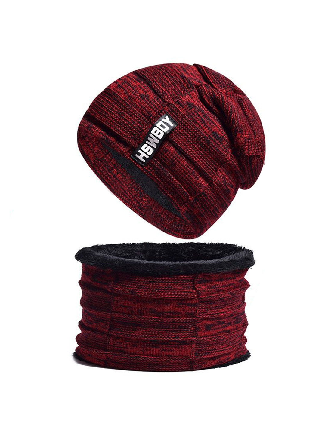 Alexvyan Men Winter Beanie Cap With Scarf