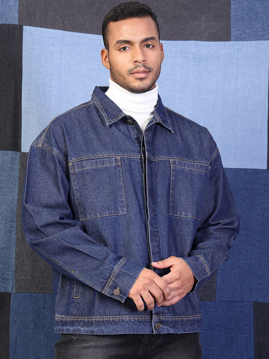 VESTIDO MODAS Men Oversize Denim Jacket