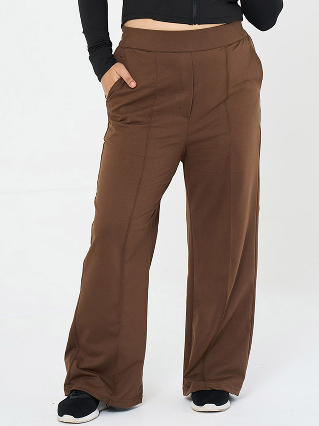 SPIRIT ANIMAL Women High-Rise Wide Leg Trousers