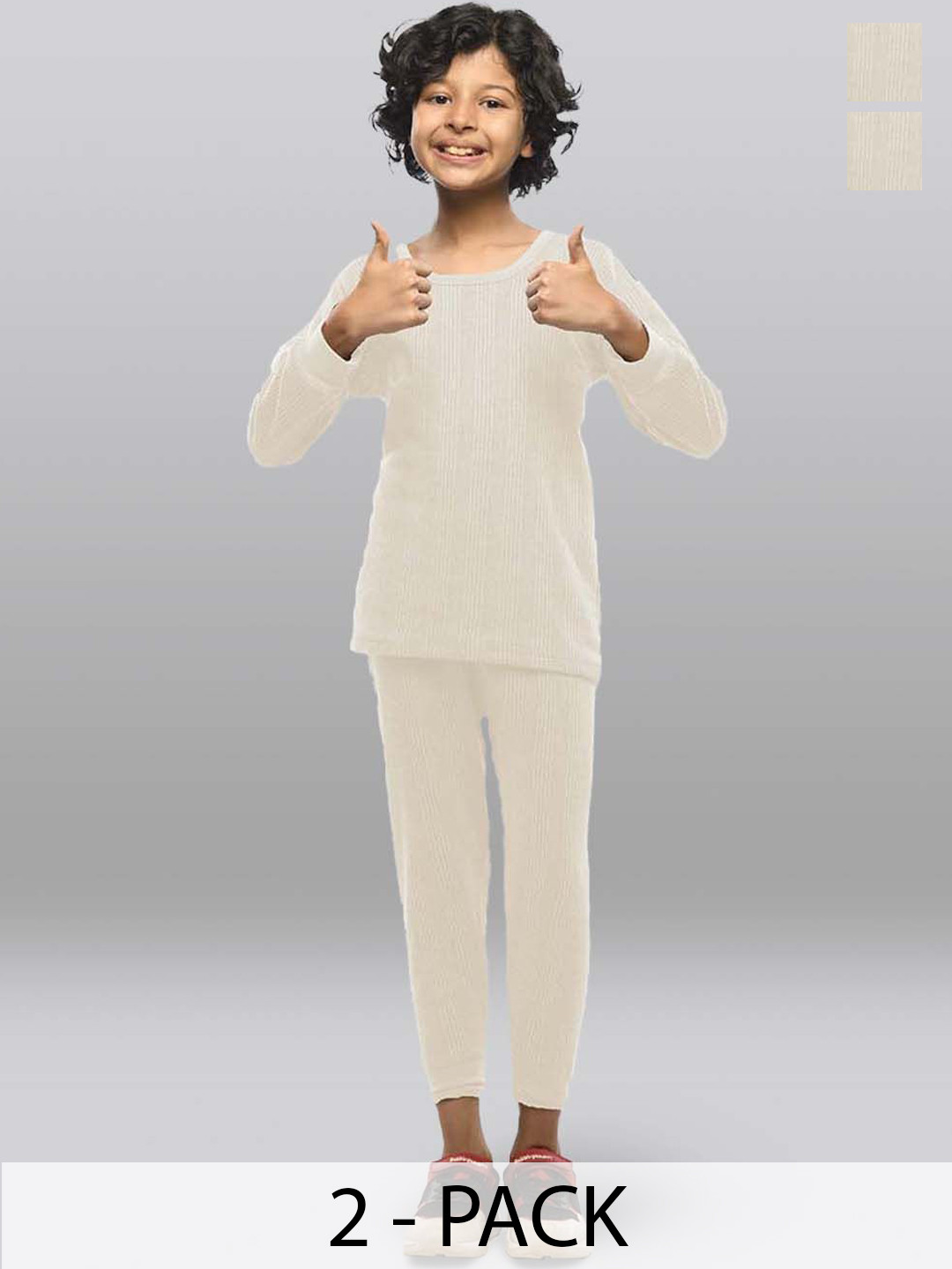 INFERNO Kids 2- Pcs Cotton Striped Thermal Set