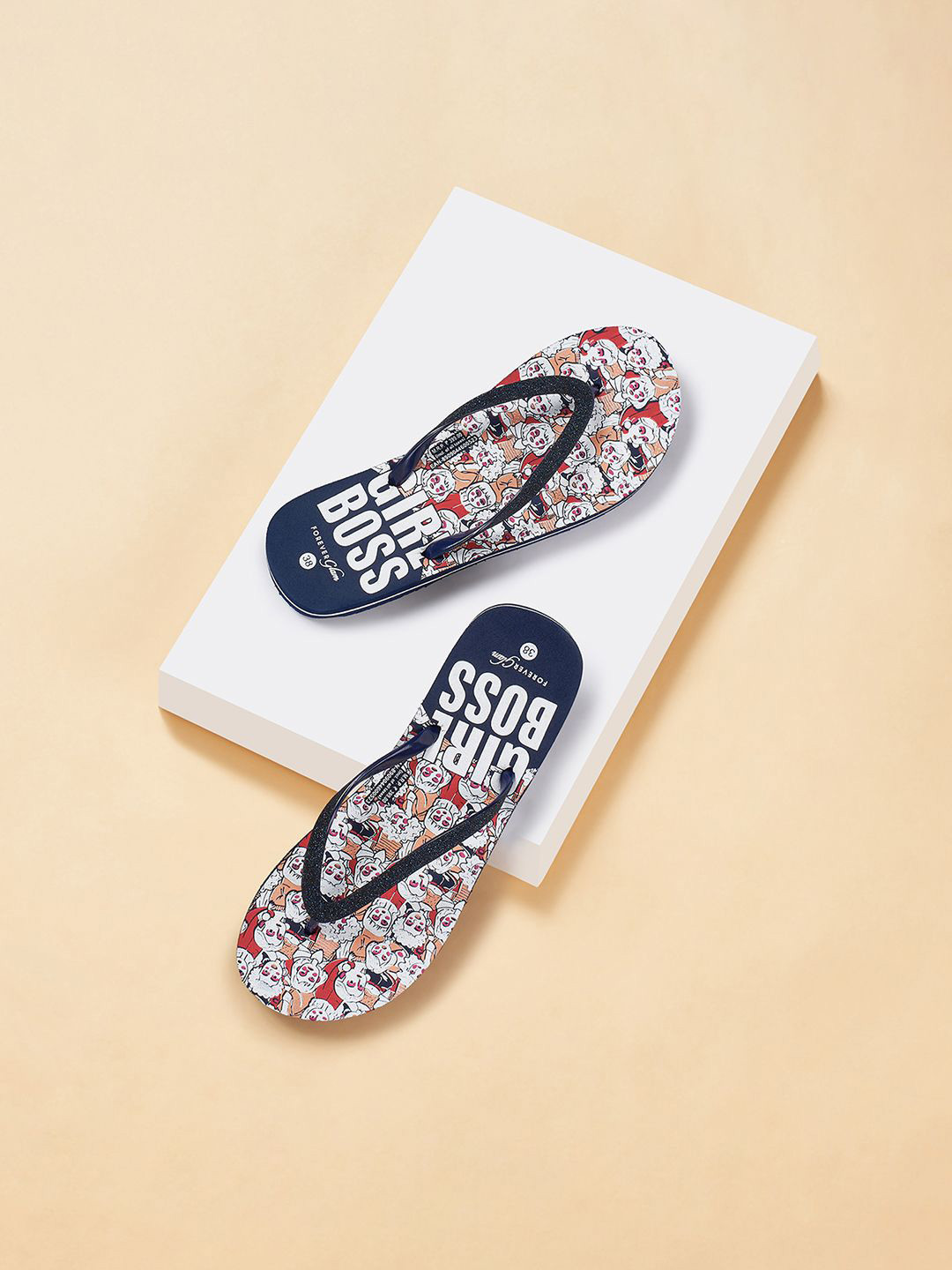 Forever Glam by Pantaloons Women Printed Thong Flip-Flops